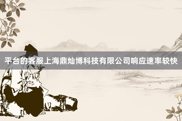 平台的客服上海鼎灿博科技有限公司响应速率较快