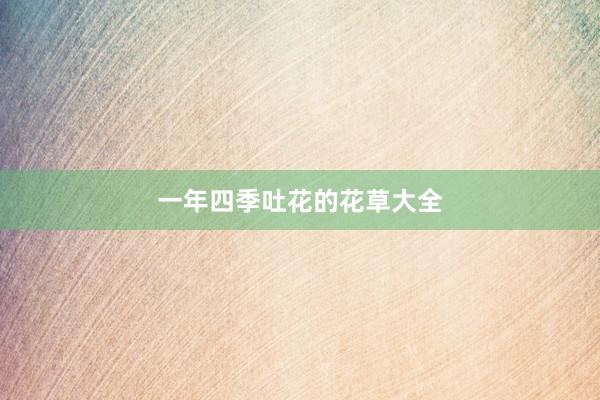 一年四季吐花的花草大全
